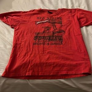 Red Stripe Lager Beer Brewed In Jamaica T-Shirt XL